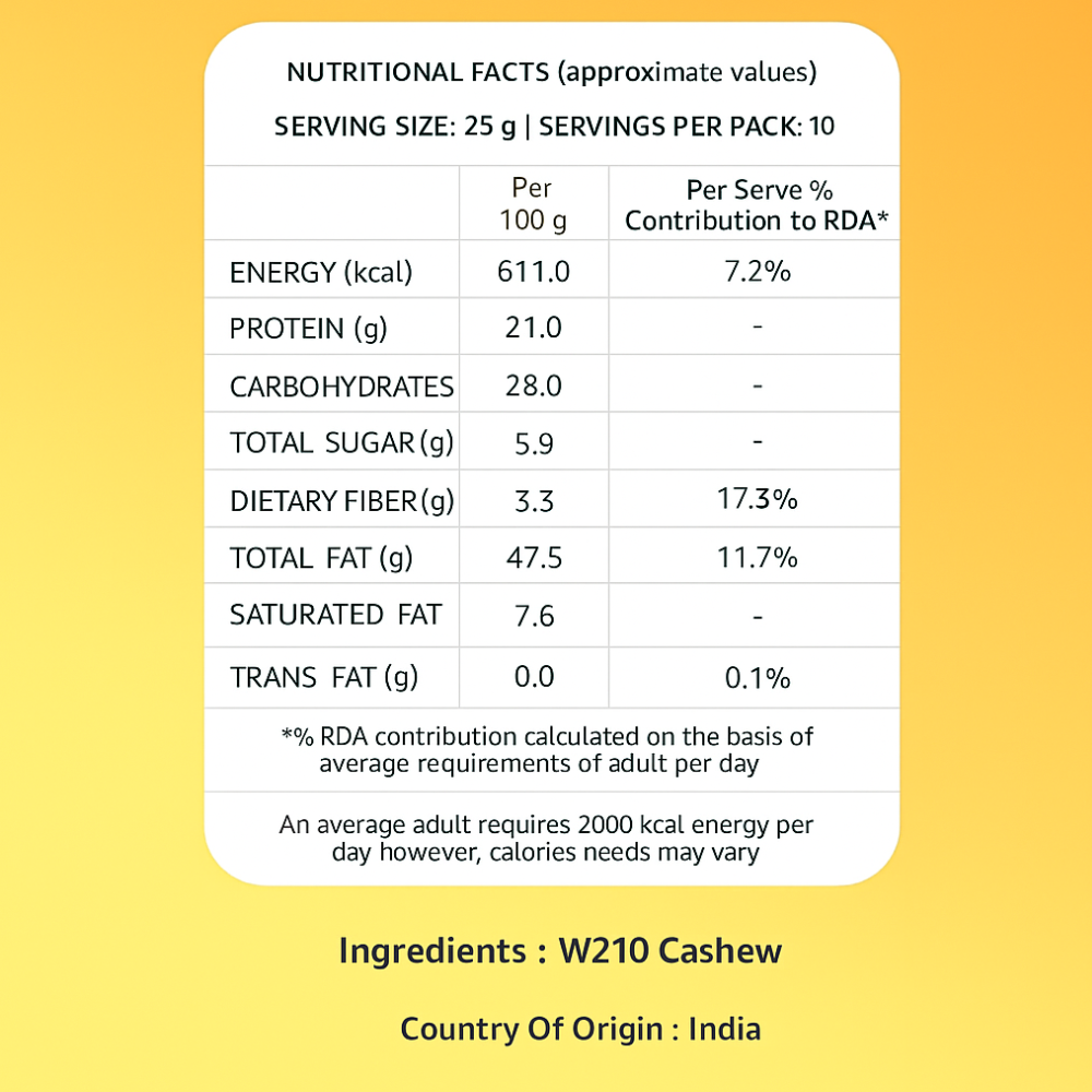 100% Natural Whole Premium Cashews – Creamy, Nutrient-Packed & Sustainably Sourced