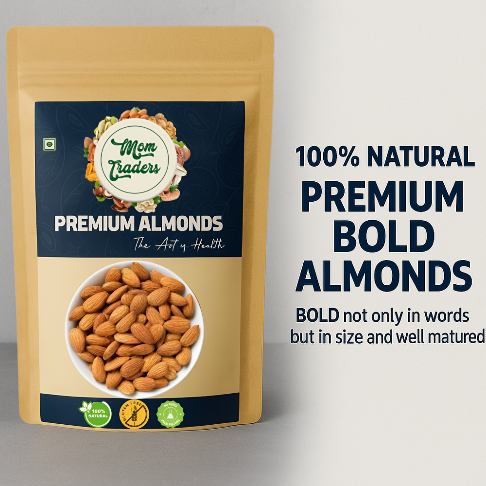 100% Natural Premium Almonds – High-Protein, Heart & Skin Healthy | MOM TRADERS