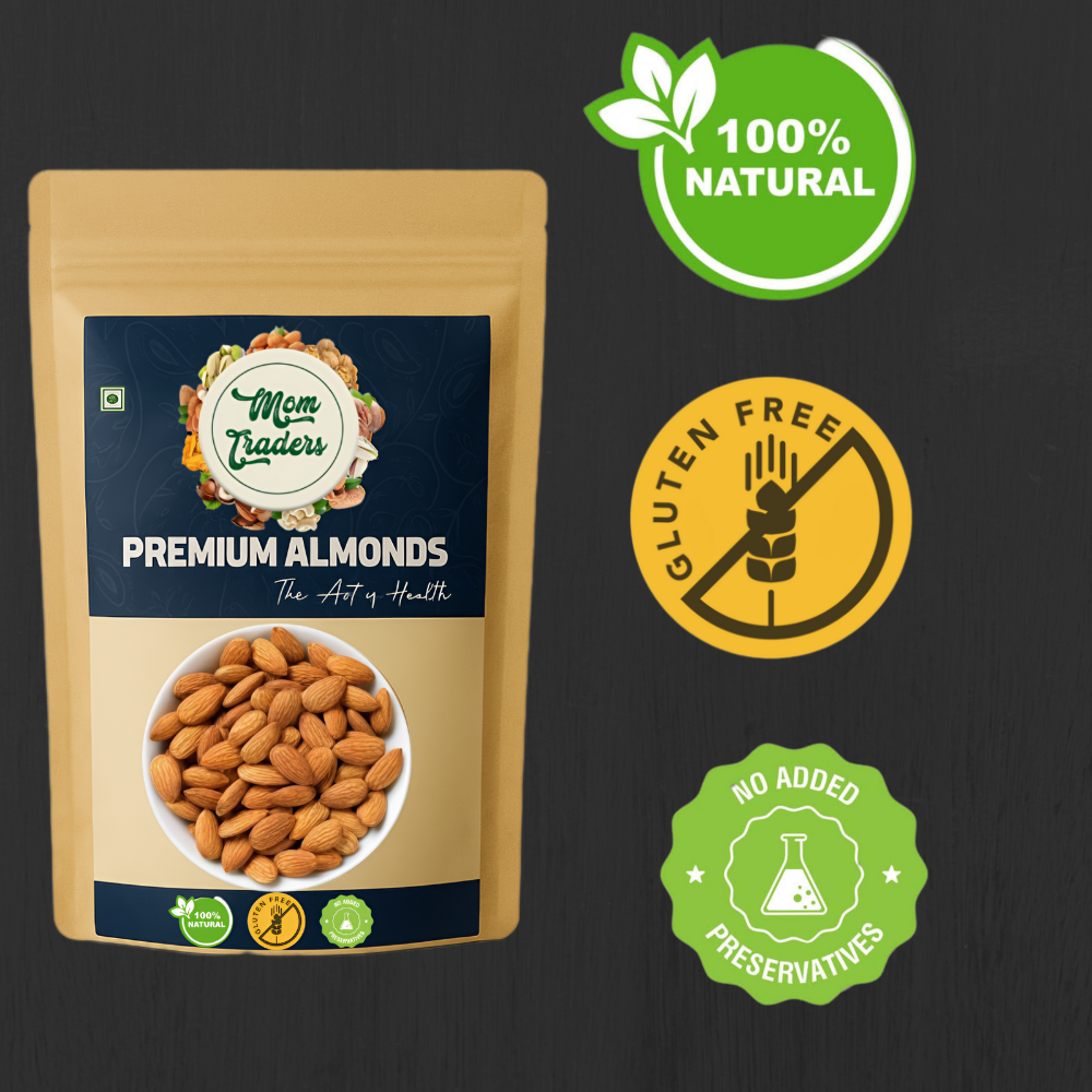 100% Natural Premium Almonds – High-Protein, Heart & Skin Healthy | MOM TRADERS