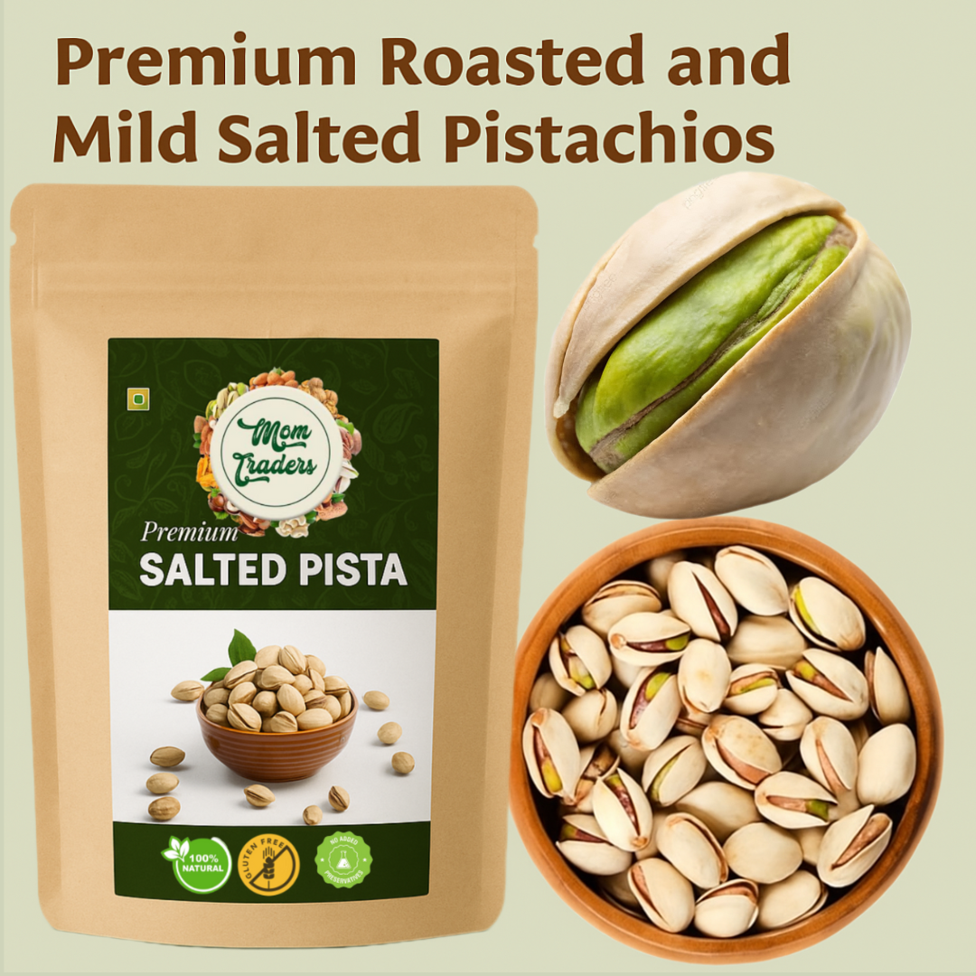 Buy Mild Salted Pistachios Online – High-Protein, Heart & Eye Healthy | MOM TRADERS
