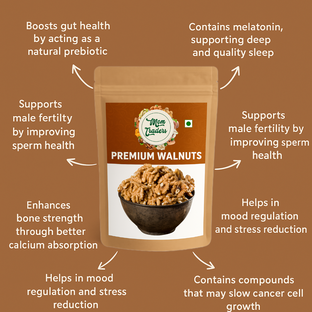 100% Natural Premium Kashmiri Walnuts without Shell | Best Akrot for Brain & Heart Health | MOM TRADERS
