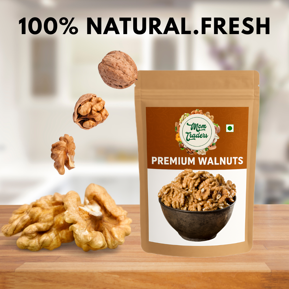 100% Natural Premium Kashmiri Walnuts without Shell | Best Akrot for Brain & Heart Health | MOM TRADERS