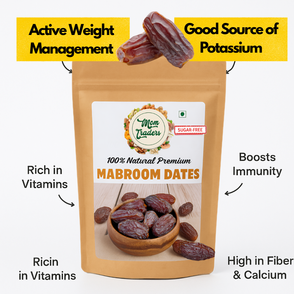 100% Natural Premium Mabroom Dates – Chewy, Fiber-Rich & Naturally Sweet | MOM TRADERS