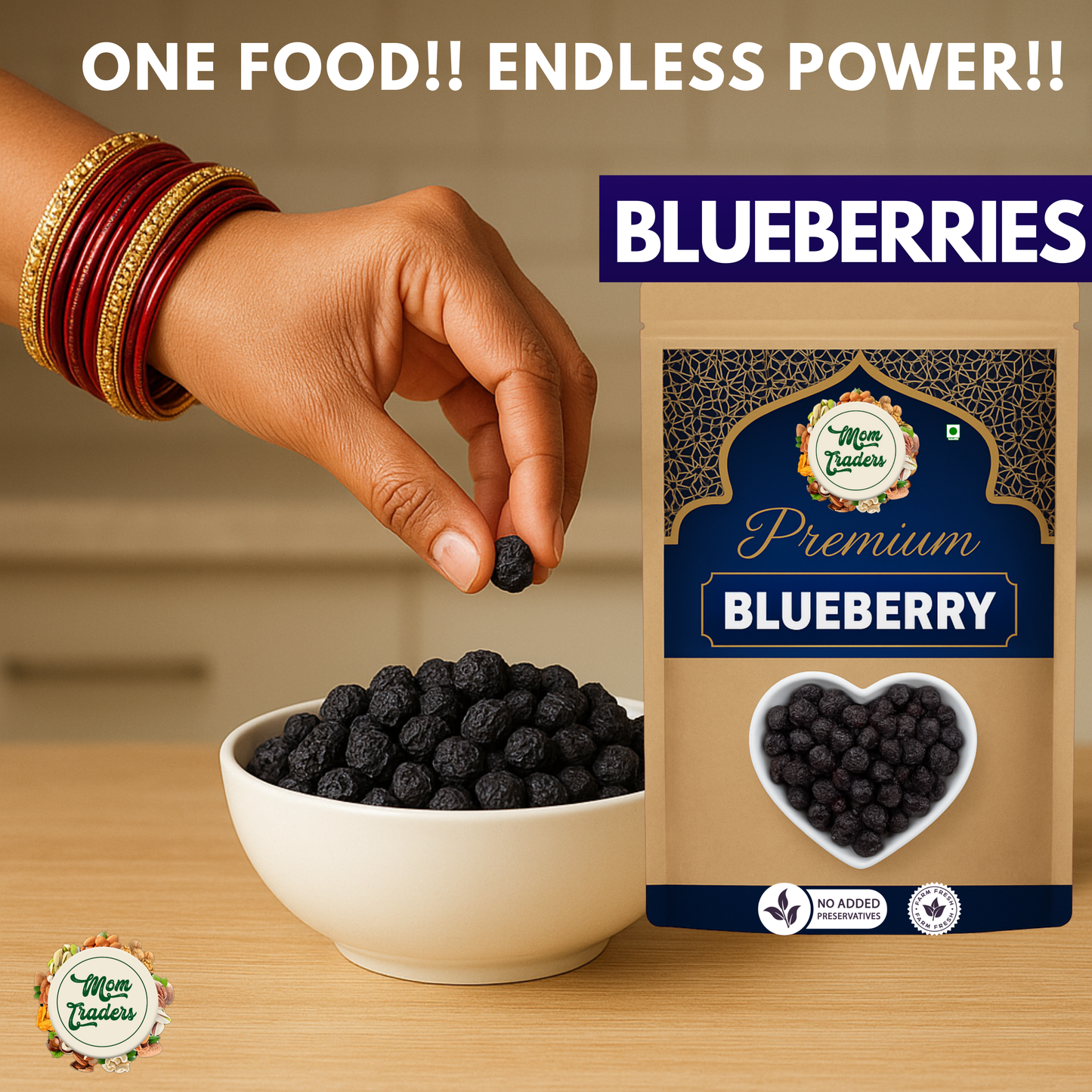 Fresh Dried Blueberries Plum