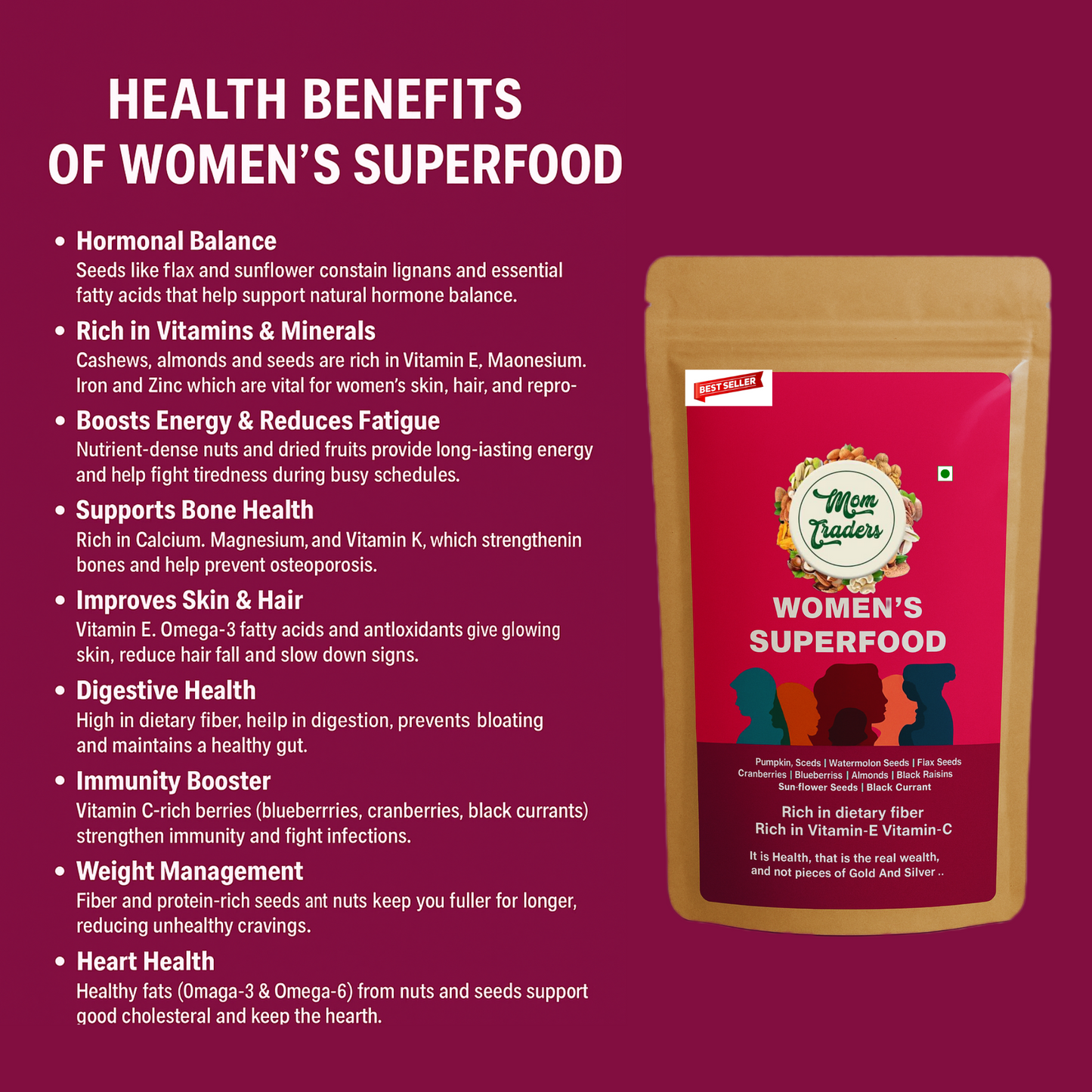 A short description of health benefits