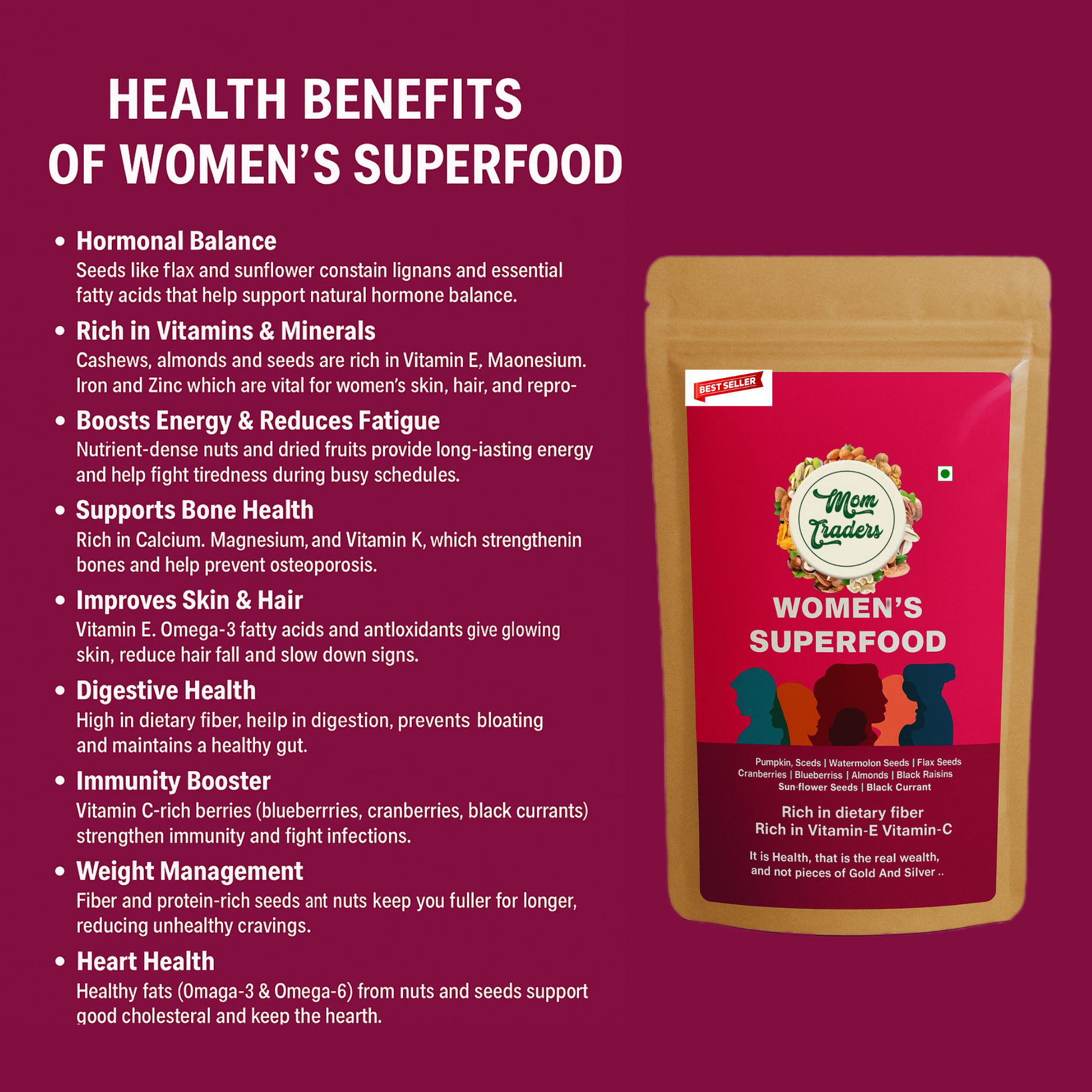 A short description of health benefits