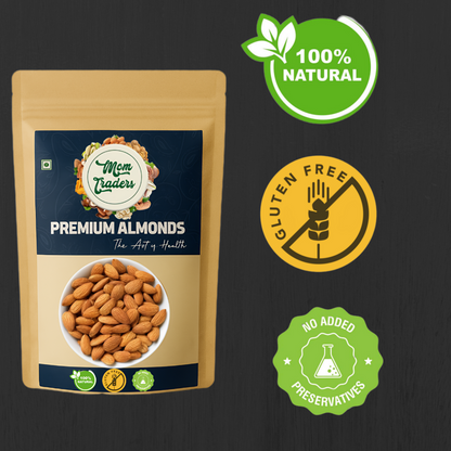 100% Natural Premium Almonds – High-Protein, Heart & Skin Healthy | MOM TRADERS