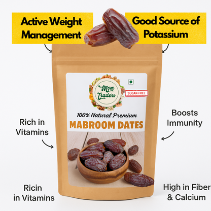 100% Natural Premium Mabroom Dates – Chewy, Fiber-Rich & Naturally Sweet | MOM TRADERS
