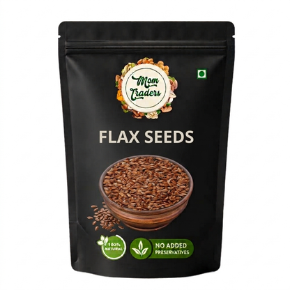 Mom Traders  Flax Seeds 250g - Alsi Seeds | Source of Iron & Protein | Flax Seeds for Hair Growth