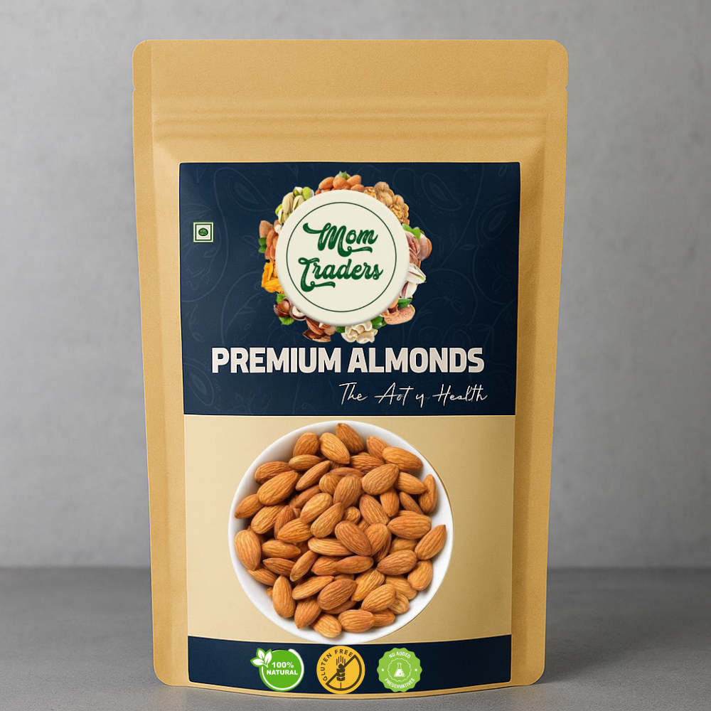 Premium Nuts & Figs Combo – Almonds, Walnuts & Dried Figs - Each  200 Grams  | Mom Traders