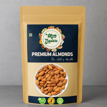 Premium Nuts & Figs Combo – Almonds, Walnuts & Dried Figs - Each  200 Grams  | Mom Traders