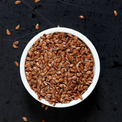 Mom Traders  Flax Seeds 250g - Alsi Seeds | Source of Iron & Protein | Flax Seeds for Hair Growth