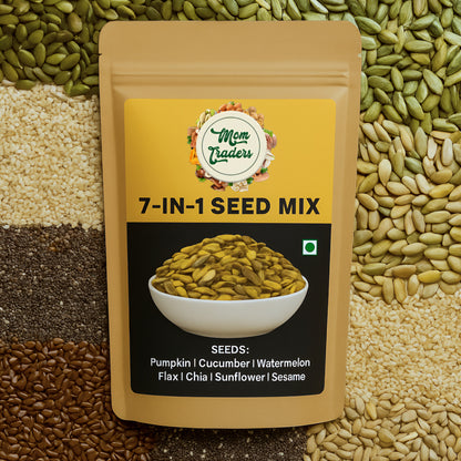 Mom's Healthy 7 in 1 seed super seed Mix - 700 Grams | Power Packed & Crunchy Snack