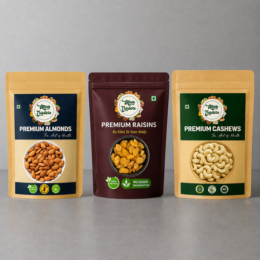The Classic Premium Combo- Cashew, Almond, Raisin - Each 200 Grams