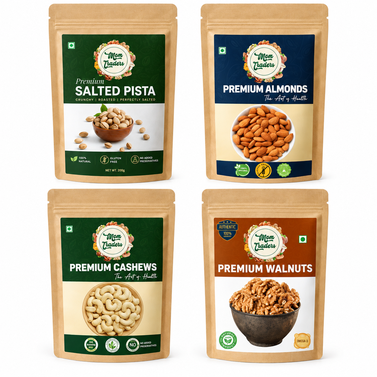 Daily Need Nuts Combo Elite (Each 200 Gms)